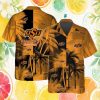 Wyoming Cowboys Brown and Gold Tropical Cowboy Hawaiian Shirt Wyoming Cowboys Brown and Gold Tropical Cowboy Hawaiian Shirt