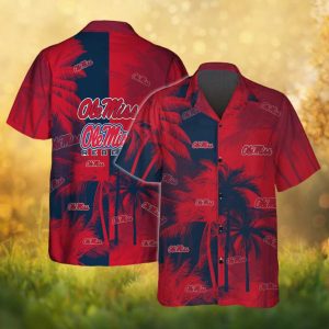 Ole Miss Rebels NCAA Tropical Sunset Palm Tree Hawaiian Shirt