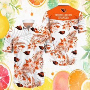Oregon State Beavers NCAA Tropical Floral Hawaiian Shirt