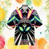 Psychedelic Multi Color Abstract Skulls DJ Streetwear Button Up Hawaiian Shirt Psychedelic Multi Color Abstract Skulls DJ Streetwear Button Up Hawaiian Shirt