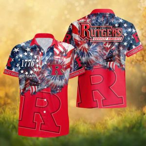 Rutgers Scarlet Knights 1776 250 Years Patriotic Hawaiian Shirt