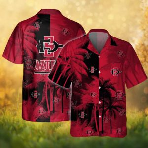 San Diego State Aztecs SDSU NCAA Tropical Palm Tree Hawaiian Shirt