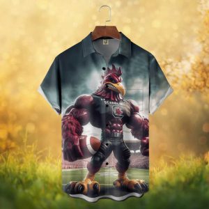 South Carolina Gamecocks Muscular Mascot Stadium Game Day Hawaiian Shirt