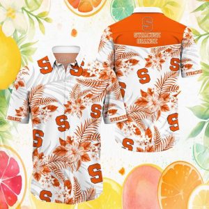 Syracuse Orange NCAA Tropical Floral Pattern Hawaiian Shirt