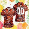 Retro Gold Robot Dalek Sci Fi Pattern Button Down Hawaiian Shirt Retro Gold Robot Dalek Sci Fi Pattern Button Down Hawaiian Shirt