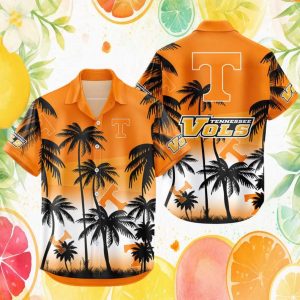 Tennessee Vols NCAA Summer Sunset Tropical Palm Hawaiian Shirt