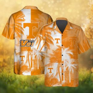 Tennessee Volunteers Palm Tree Split Design NCAA Hawaiian Shirt