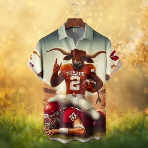 Texas Longhorns Bevo Mascot Dominance Football Fan Hawaiian Shirt
