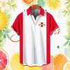 Arizona State Sun Devils NCAA Men’s White & Maroon Stripe Bowling Hawaiian Shirt