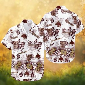 Texas State Bobcats NCAA Maroon Gold Floral Hawaiian Shirt