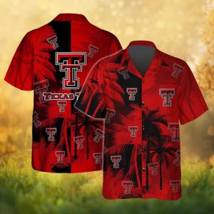 Texas Tech Red Raiders Black & Red Split NCAA Hawaiian Shirt