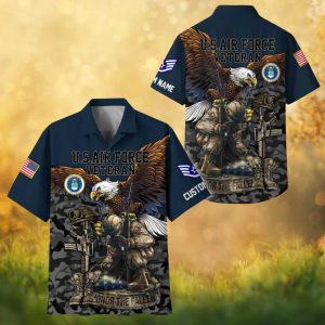 U.S. Air Force Veteran Honor The Fallen Personalized Camo Hawaiian Shirt.jfif