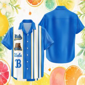 UCLA Bruins NCAA Blue Vertical Stripe Hawaiian Shirt