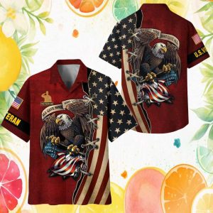 US Veteran All Gave Some Eagle American Flag Red Hawaiian Shirt