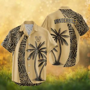 Vanderbilt Commodores NCAA Gold Palm Tree Tropical Hawaiian Shirt