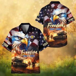 Vietnam Veteran Freedom Isn't Free Patriotic Eagle Hawaiian Shirt.jfif