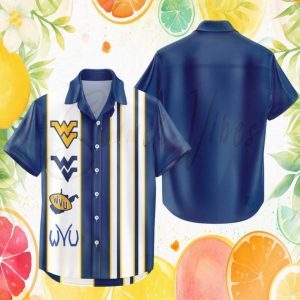 West Virginia Mountaineers WVU Vintage Bowling Style Hawaiian Shirt