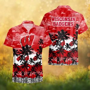 Wisconsin Badgers NCAA Tropical Palm Tree Hawaiian Shirt