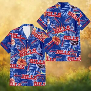 Buffalo Bills Personalized Royal Blue Tropical Floral NFL Hawaiian Shirt