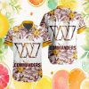 Washington Commanders Floral Hawaiian Shirt NFL Tropical Style Washington Commanders Floral Hawaiian Shirt NFL Tropical Style
