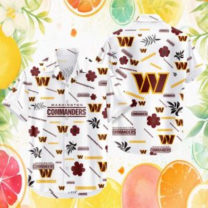 Washington Commanders Floral Hawaiian Shirt NFL Tropical Style Washington Commanders Floral Hawaiian Shirt NFL Tropical Style