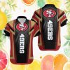 San Francisco 49ers White & Red Hibiscus Floral Summer Button Down Hawaiian Shirt San Francisco 49ers White & Red Hibiscus Floral Summer Button Down Hawaiian Shirt