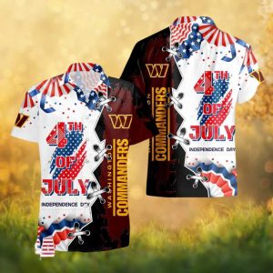 Washington Commanders NFL Independence Day Laced Graphic Hawaiian Shirt