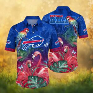 Buffalo Bills NFL Tropical Parrot & Flamingo Jungle Paradise Hawaiian Shirt