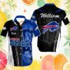 Custom Buffalo Bills Red & Blue Tropical Leaf Hawaiian Shirt Personalized Fan Gift Custom Buffalo Bills Red & Blue Tropical Leaf Hawaiian Shirt Personalized Fan Gift