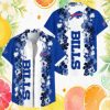 Dallas Cowboys Personalized Navy Cherry Blossom Floral Hawaiian Shirt Dallas Cowboys Personalized Navy Cherry Blossom Floral Hawaiian Shirt