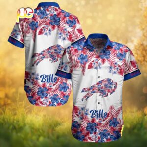 Buffalo Bills Vintage White Floral Hibiscus Summer Hawaiian Shirt