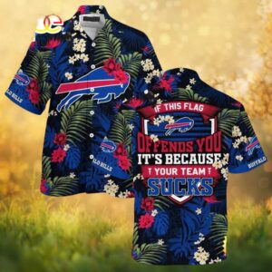 Buffalo Bills “Your Team Sucks” Floral Tropical NFL Hawaiian Shirt