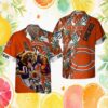 Detroit Lions Hibiscus Surfboard Blue Hawaiian Shirt and Shorts Set Detroit Lions Hibiscus Surfboard Blue Hawaiian Shirt and Shorts Set
