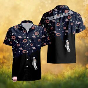 Chicago Bears Astronaut Space Galaxy Pattern Hawaiian Shirt