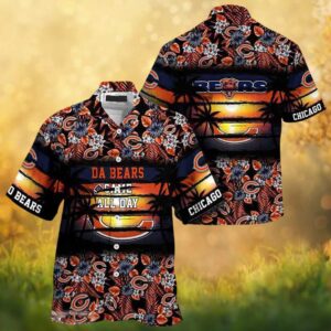 Chicago Bears “Da Bears” Sunset Tropical Beach Hawaiian Shirt Chicago Bears “Da Bears” Sunset Tropical Beach Hawaiian Shirt