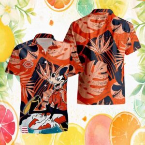 Chicago Bears Goofy Surfing Orange Tropical Hawaiian Shirt Chicago Bears Goofy Surfing Orange Tropical Hawaiian Shirt