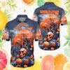 Baltimore Ravens NFL Custom Name Hooded Skull Graphic Hawaiian Shirt Baltimore Ravens NFL Custom Name Hooded Skull Graphic Hawaiian Shirt