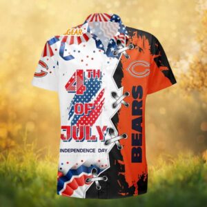 Chicago Bears NFL Independence Day 4th of July Button Up Hawaiian Shirt Chicago Bears NFL Independence Day 4th of July Button Up Hawaiian Shirt