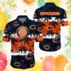 Chicago Bears Tiki Hut Doodle Pattern Tropical Hawaiian Shirt Chicago Bears Tiki Hut Doodle Pattern Tropical Hawaiian Shirt