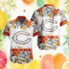 Chicago Bears Floral Tropical Pineapple Personalized Hawaiian Shirt Chicago Bears Floral Tropical Pineapple Personalized Hawaiian Shirt