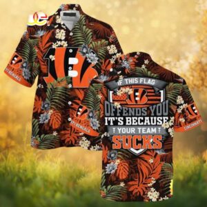Cincinnati Bengals “If This Flag Offends You” Tropical Hawaiian Shirt