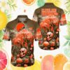 Chicago Bears White Hibiscus Floral Print Summer Hawaiian Shirt Chicago Bears White Hibiscus Floral Print Summer Hawaiian Shirt