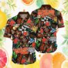 Custom Name Minnesota Vikings Gold Sunset Palm Tree Hawaiian Shirt Custom Name Minnesota Vikings Gold Sunset Palm Tree Hawaiian Shirt