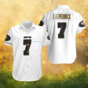 Colin Kaepernick San Francisco 49ers Number 7 Tribute Button Up Hawaiian Shirt