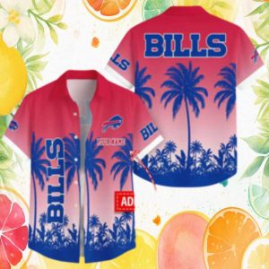 Custom Name Buffalo Bills Tropical Sunset Palm Tree Silhouette Hawaiian Shirt Custom Name Buffalo Bills Tropical Sunset Palm Tree Silhouette Hawaiian Shirt