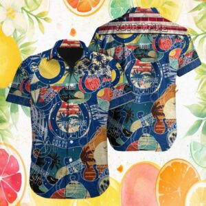 Custom Name Indianapolis Colts Vintage Style Graphic Hawaiian Shirt