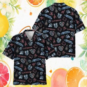 Houston Texans H Town Neon Graffiti Doodle Pattern Summer Hawaiian Shirt Houston Texans H Town Neon Graffiti Doodle Pattern Summer Hawaiian Shirt