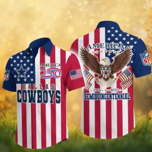 Dallas Cowboys America 250th Semiquincentennial 1776 2026 Eagle Patriot Hawaiian Shirt Dallas Cowboys America 250th Semiquincentennial 1776 2026 Eagle Patriot Hawaiian Shirt