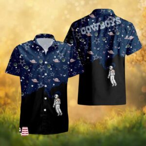 Dallas Cowboys Astronaut Galaxy Space Theme Hawaiian Shirt