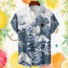Buffalo Bills White & Navy Tropical Palm Leaf NFL Hawaiian Shirt Buffalo Bills White & Navy Tropical Palm Leaf NFL Hawaiian Shirt